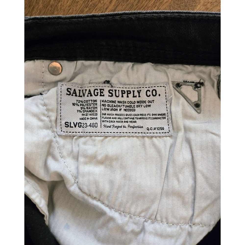 Salvage Supply Co. Jeans Black 32x34 Regular Fit Mayhem Straight READ (Smoke)NWT - Picture 11 of 15